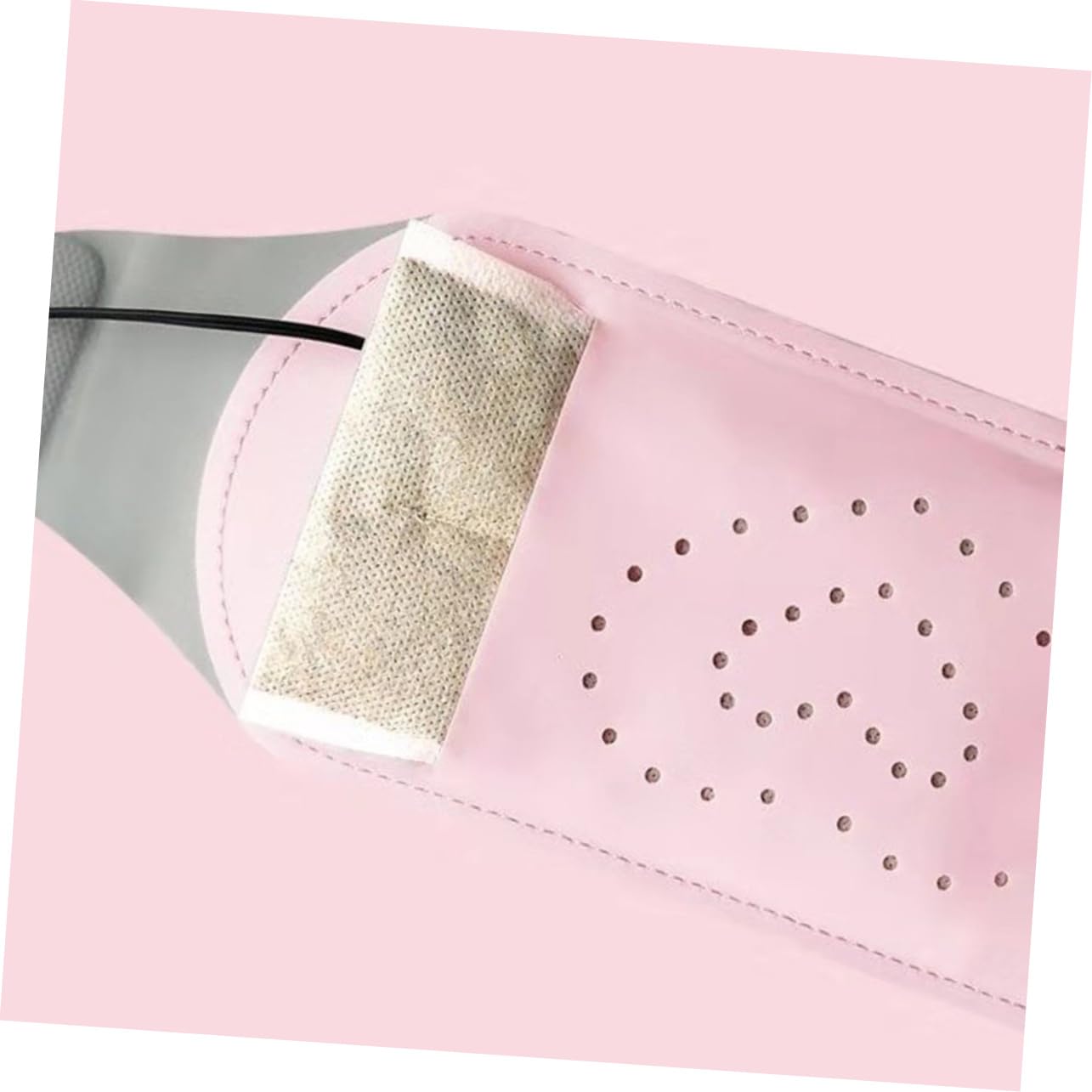 Cintura Riscaldante da Massaggio Rosa in Tessuto Elastico con Box