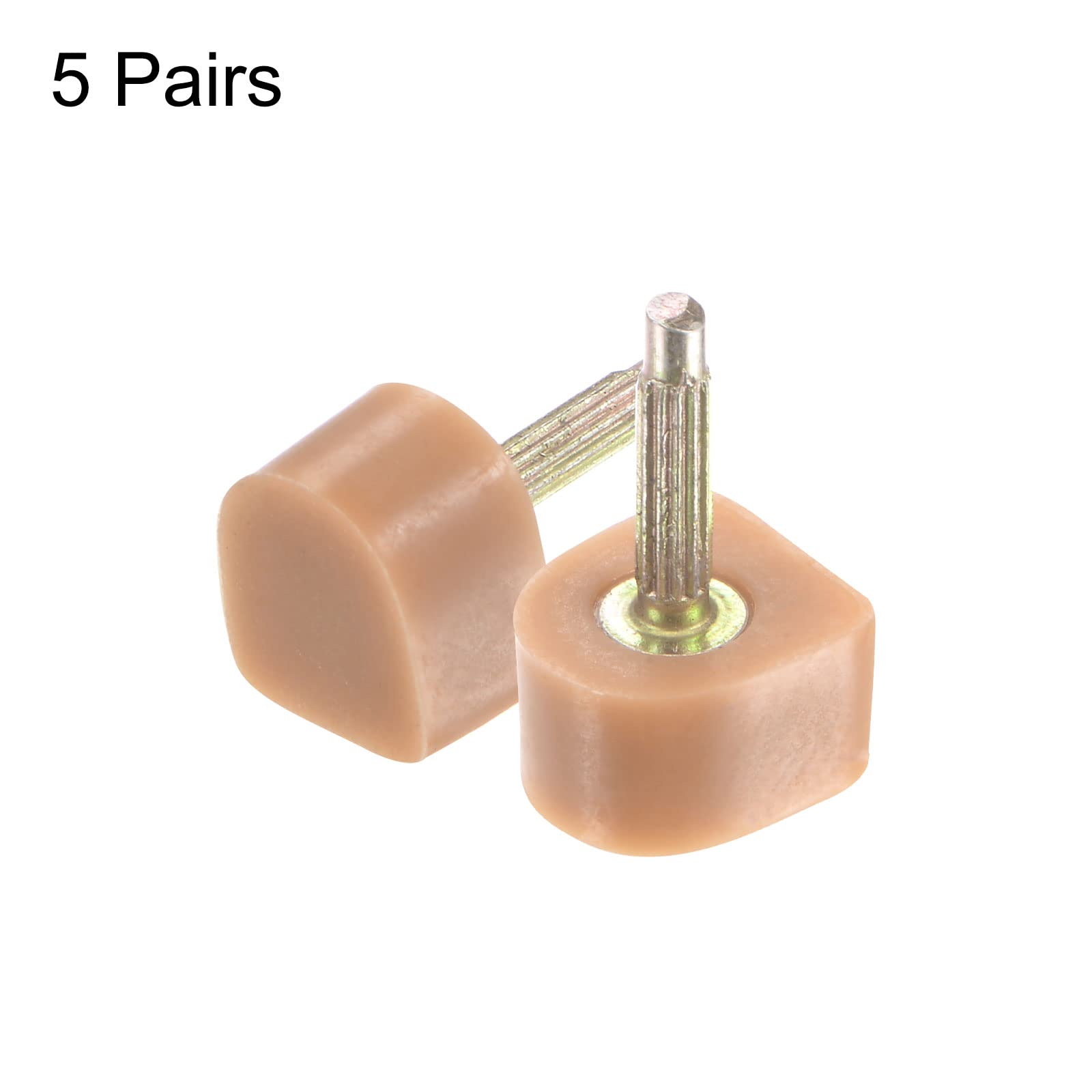 sourcing map Tapas de Tacón Alto de TPU para Mujer 5 Pares, Clavijas de Tacón Alto Zapato de 2,4mm, Tapones de Reemplazo en Forma de U 10x9mm para Reparación Zapatos, Beige