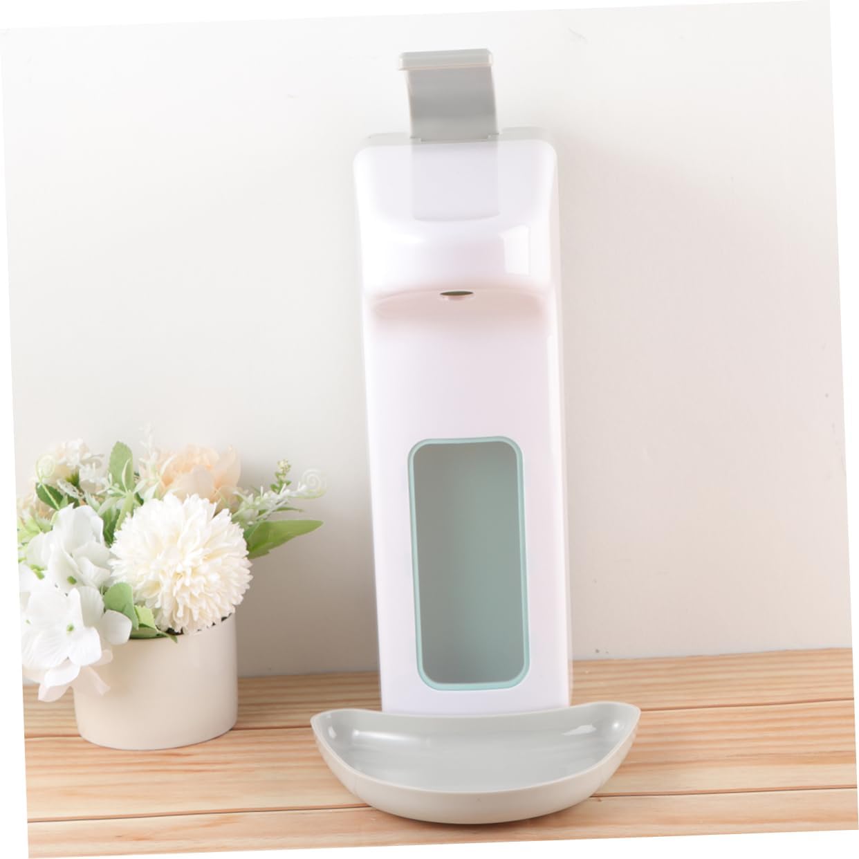 1pc Wall Mounted Manual Soap Dispenser Elbow Pressing Hand for Hotel Hospital Kitchen and Bathroom Use and Material