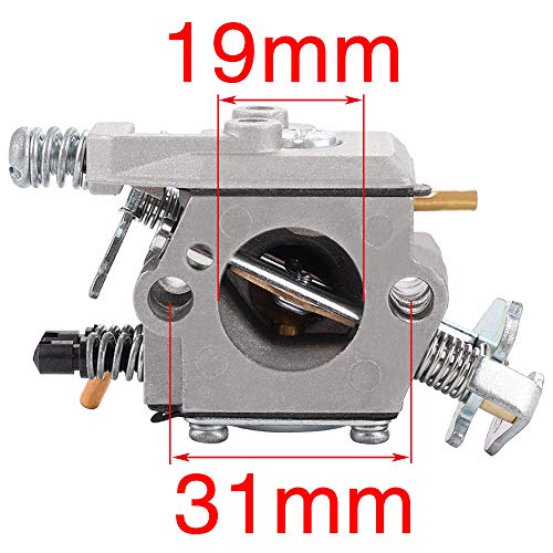 Harbot Carburetor Gasket Fuel Line Pimer Bulb Air Filter for Poulan 2150LE Predator 2155 2175 2350 2375 2375LE 2450 2550 2550LE 2550SE 262 PP210 PP260 PPB1838LE S1634 Snapper S1838 SM4018 Chainsaw