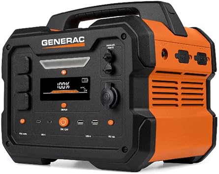 Generac GB1000 1086Wh Portable Power Station with Generac 8031 Charge Enhancer 200W Charger