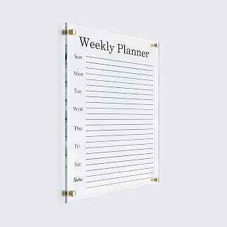 Week Planner Acrylic Wall Calendar 2023 - Personalized Dry Erase Board, Wall Calendar, Weekly Calendar, Housewarming Gift, Custom Calendar (14"x18", Colorful Package)
