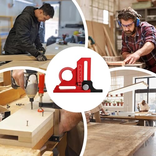 Réglet de profondeur pour scie à table avec ajustement d'angle précis