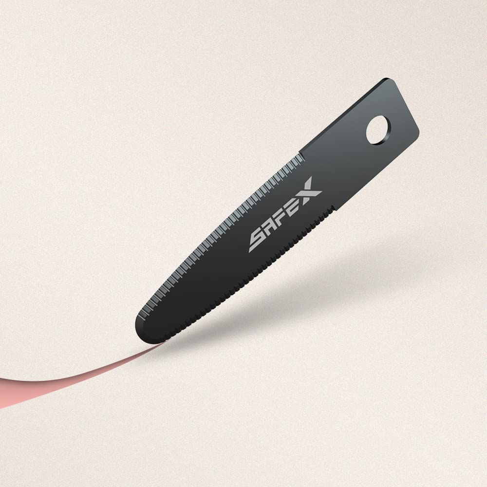 Amazon.co.jp: SAFEX Cutter, For Cardboard, Logistics-kun, Fluorine  Replacement Blades, 2 Pieces, Total Length: 2.4 inches (6 cm), Black (2) :  DIY, Tools & Garden