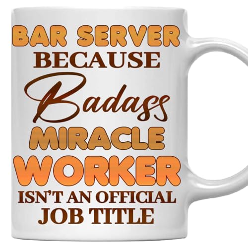 MONIZILUCKY Bar Server Mug, Gift For Bar Server