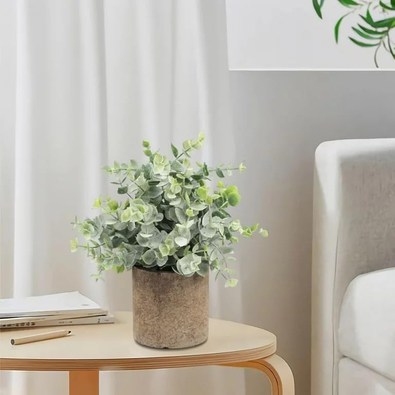 HomeXO Artificial Potted Plants Eucalyptus Fake Plants in Pots Small House Plants 9.45" Tall for Indoor Greenery Tabletop Decor Centerpiece (B0CNRTMQY2) Amazon Price History, Amazon Price Tracker