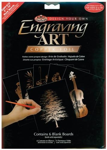 Royal Langnickel 8-Inch by 10-Inch Foil Engraving Art Blank Boards, Copper