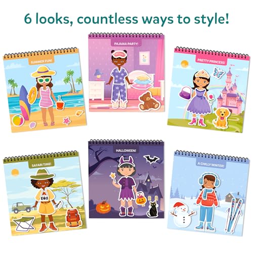 Image of Skillmatics Reusable Sticker Activity Book - Peelies, 100+ Reusable Cling Stickers, 6 Pictures, Mess-Free Fun for Kids, Creative Play & Travel Toy, Gifts for Ages 3, 4, 5, 6, 7