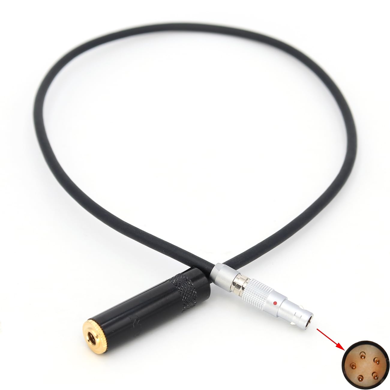 Audio Cable Straight FGG 00B 5Pin to 3.5mm TRS Female Plug for RED Komodo-X Camera - 50cm (00B 5Pin to 3.5mm Female)