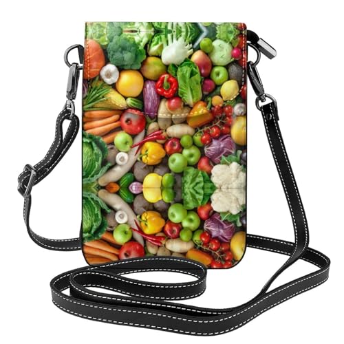 Mini sac à bandoulière en cuir supérieur motif fruits portefeuille haut de gamme