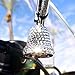Motorcycle Bell for Women Bikers Handcrafted with Crystals - Angel Bling Harley Accessories for Good Luck & Gremlin Protection - Includes Luxury Gift Box & Key Ring