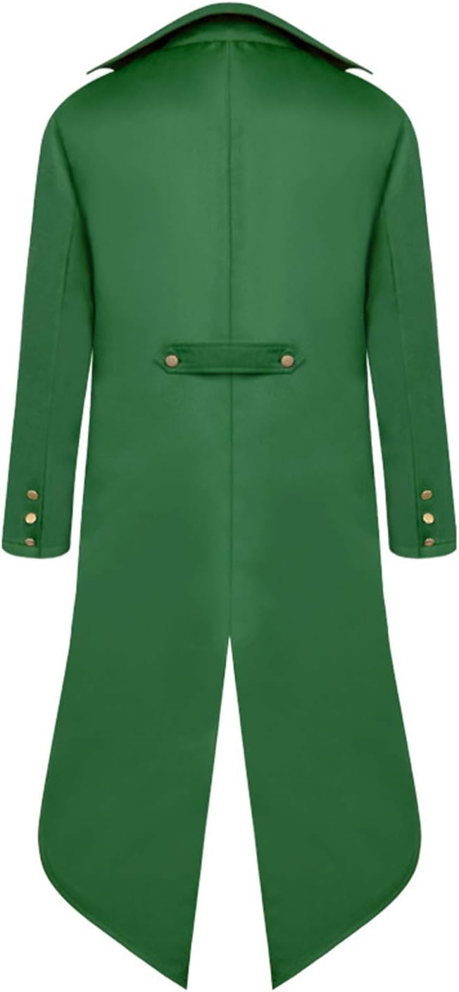 Renaissance Steampunk Tailcoat Halloween Costumes for Boys, Medieval Pirate Vampire Victorian Jacket Frock Coat Kids - Image 3