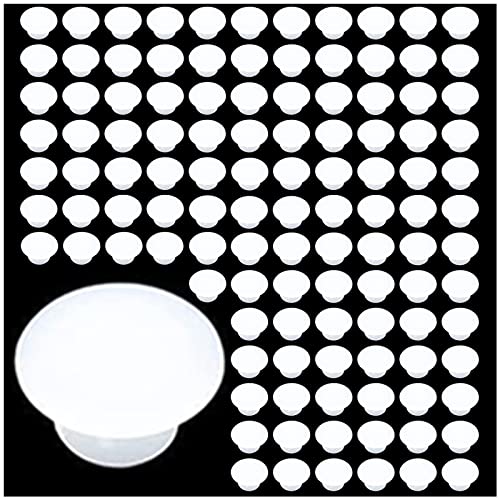 Tapones Ciegos 140 Piezas 10 mm Tapones de Cubierta Blancos Cubierta de Orificio de Muebles, Tapas de Cubierta para Orificios de perforación, Tapas de Orificio, Tapas de Cubierta para Tornillos Cover