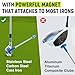 THE GOLFER STORE Golf Alignment Rods, Golf Club Alignment Stick Corrector Magnetic Golf Swing Trainer Aid Help Visualize and Align Your Golf Shot Length Adjustments