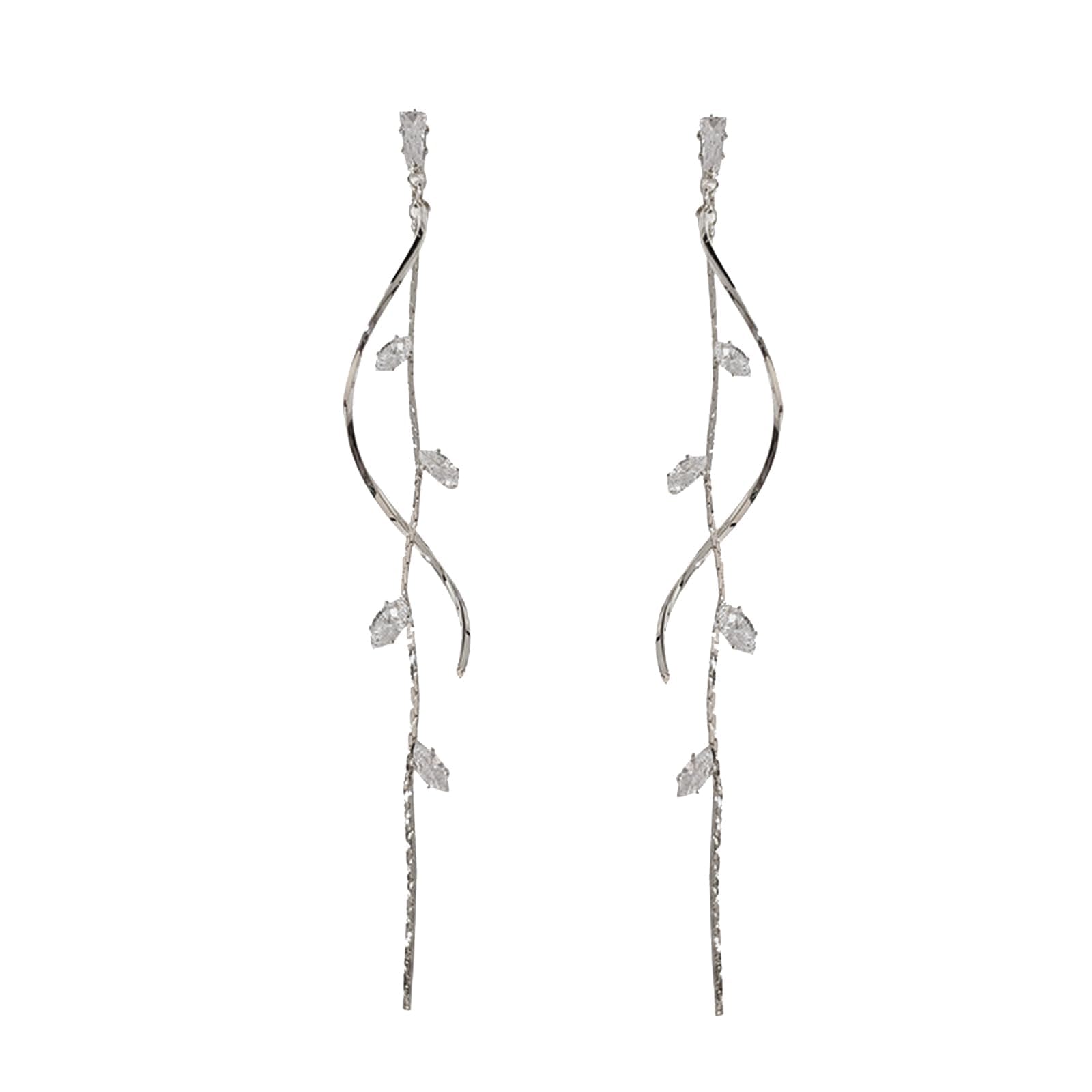 DIELOVEHUA Pendientes Colgantes Largos, Pendientes Largos Mujer, Pendientes Colgantes Mujer, Pendientes Hipoalergenicos, Pendientes Larga Borla Cristal Ola Pendientes, Pendientes Colgantes Joyería de Moda