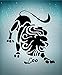 Adesivi Segno Zodiaco Leone Leone Horoscope astrologia, Colore: Trasparente