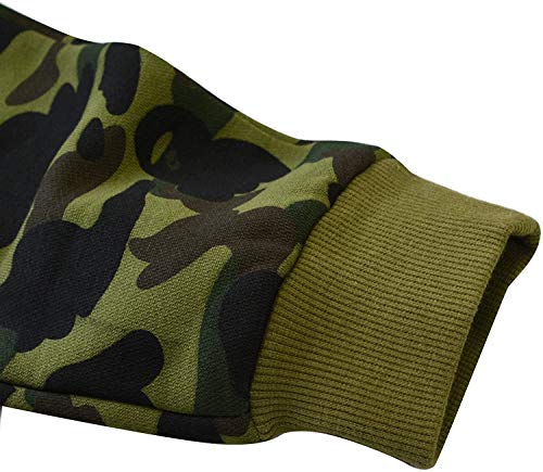 Kisbini Boy's Cotton Camouflage Sweatpants Sports Pants For Children (4T, Army Green) #TOP6
