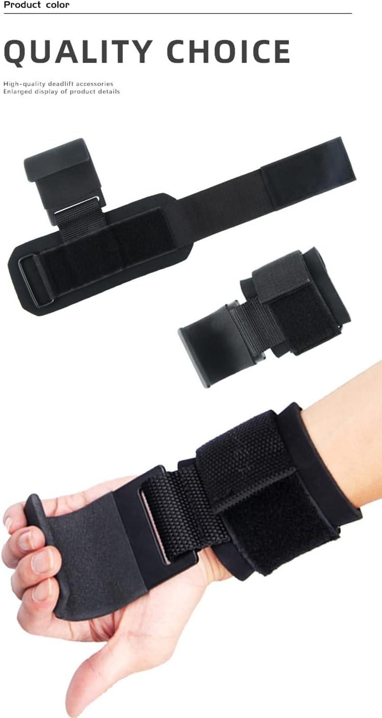 Weight Lifting Hook Grips With Wrist Wraps Hand-Bar Strap Gym Fitness Pull-Ups Power Gloves