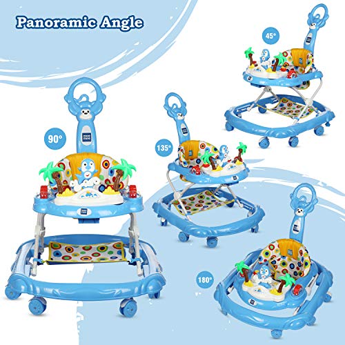 Mee-Mee-Multifunctional-Baby-Walker-with-Adjustable-Height-Detachable-Cushioned-Seat-Music-Toy-Bar-Parental-Push-Handle-for-KidsBabyToddlers-for-0-to-2-Years-15kg-Blue