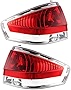 Evan-Fischer Tail Light Assembly Compatible with 2008 Ford Focus Halogen Clear & Red Lens Set of 2 Passenger and Driver Side