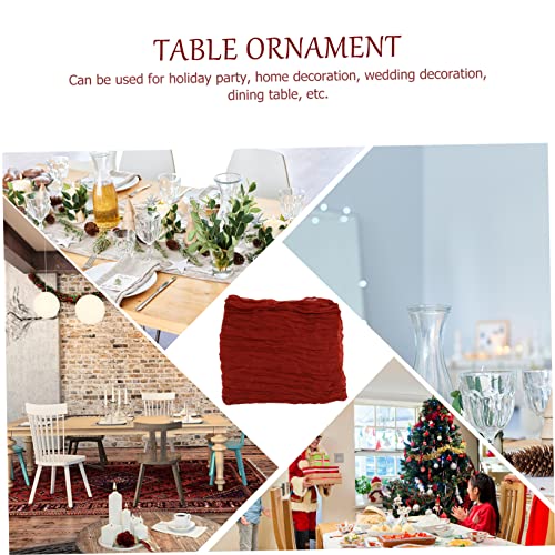 Nappe pliable chemin de table froissé Amosfun pour décoration de table