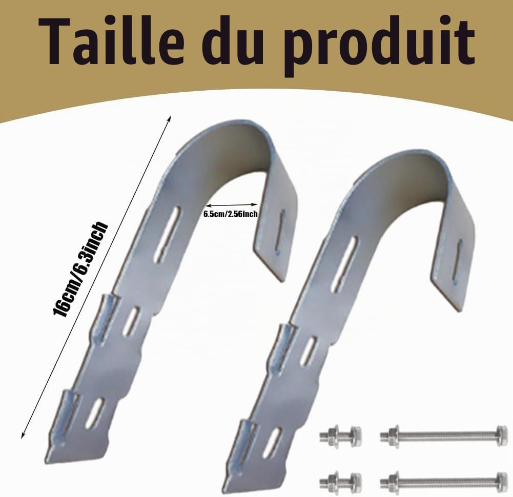 2 pièces Fixation Panneau Solaire,Support de Module Solaire Balcon,Support Panneau Solaire,pour centrale solaire balcon balustrade support pour modules solaires P-V supports