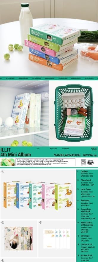 ILLIT MAMIHLAPINATAPAI 4º Mini Álbum Paw Ver. (IROHA Ver.)