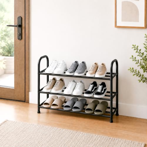 Image of WonderStand SOLEMATE 3-Tier Metal Shoe Rack | For Home /Closet /Entryway & Bedroom | Strong & Durable steel Shoe Organizer | Easy Assembly