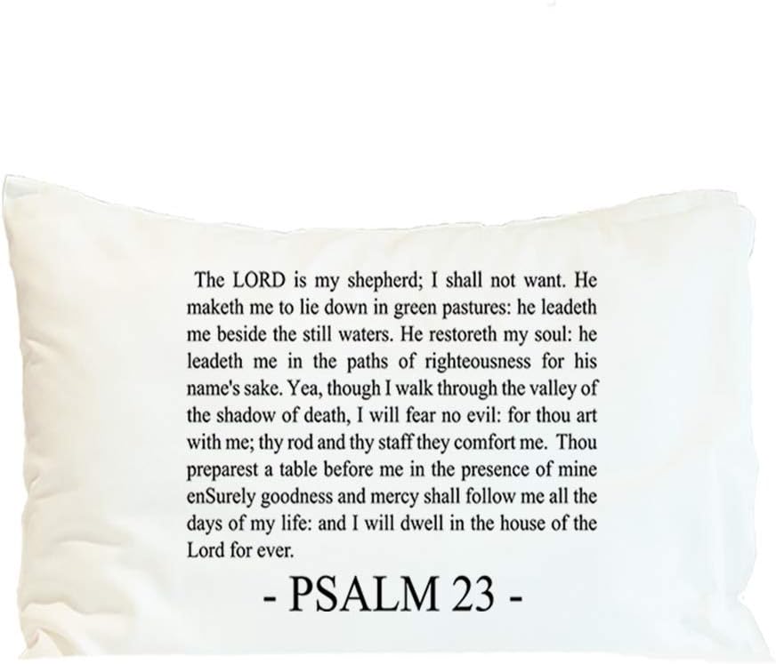 Style In Print Custom Pillow Case Psalm 23 God Jesus Inspiration & Motivation Inspiration & Motivation Polyester Home Decor Bed Pillow Covers Personalized Text Here 30x20 Inches