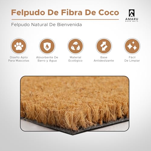 Miniatura 3 de Felpudo Huellas Perro De Fibra Coco - 70x40cm - Felpudos Antideslizantes - Felpudos Originales Para La Entrada A Casa, Pasillos, Puertas De Exterior - Accesorios Para El Hogar - Material Resistente