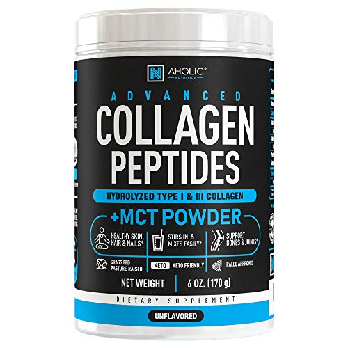 Multi Collagen Protein Powder -Grass-Fed Hydrolyzed Collagen Peptides MCT Oil Powder - Collagen Powd - //coolthings.us