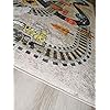 Amazon.com: Ladole Rugs Distressed Train Tracks Flatweave Play Area Rug ...