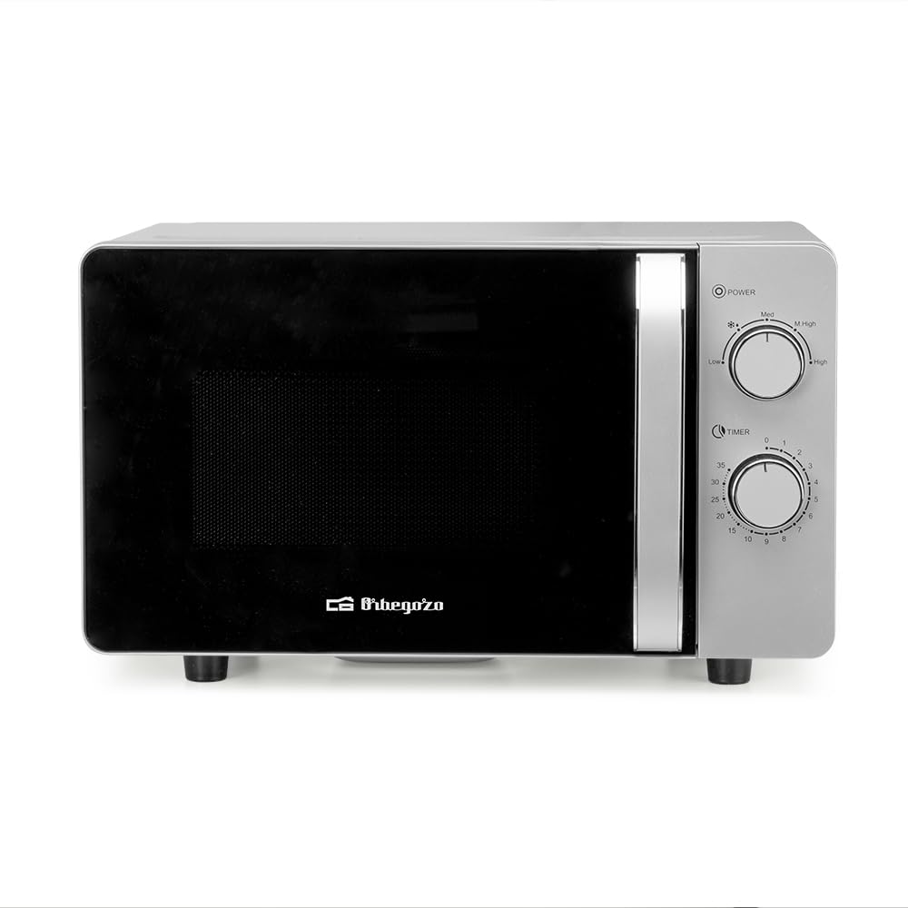 Microondas Orbegozo MI 2062 CE, 20 Litros, 700 W, sin plato giratorio, apta para platos cuadrados, 5 niveles de potencia.