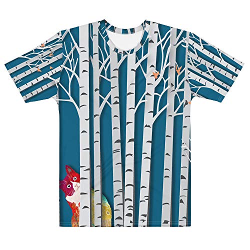 Camiseta Pop Cat Feline Cat Mom Pets Presente Funny Rainbow Trees, Branco, M