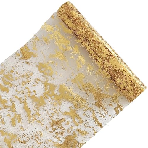 Chemin de table doré ajustable rouleau extra long pour table de mariage