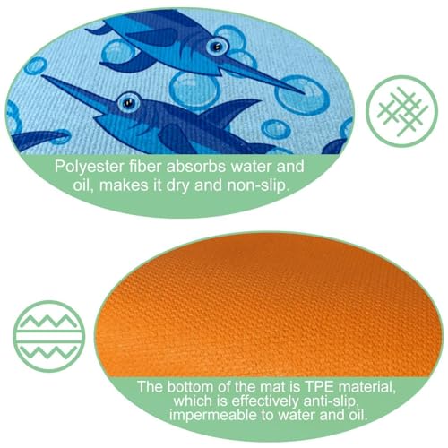 Tapis de cuisine lavables antidérapants contre les glissades - 6