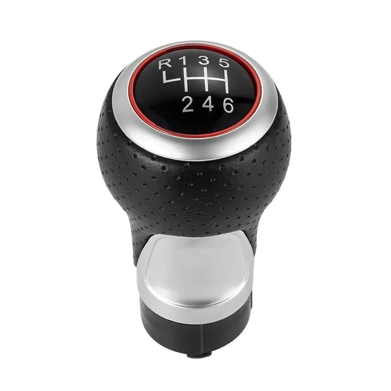 REOKIP for Seat for Leon MK1 for Ibiza 6J Metal Plastic Leather Shifter Car Gear Shift Knob 12mm 5/6 Speed Handle Shifter Lever Knob(Red 6 Speed)