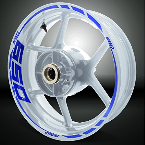 Stickman Vinyls Reflective Blue Motorcycle Rim Wheel Decal Accessory Sticker Compatible with Kawasaki Ninja 650