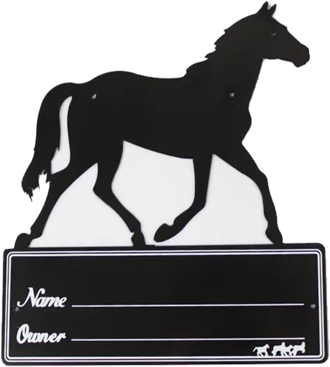 Horse Name Plate for Stall, Heavy-Duty Writable Horse Stall Sign, Personalized Signs for Stables(Pink)