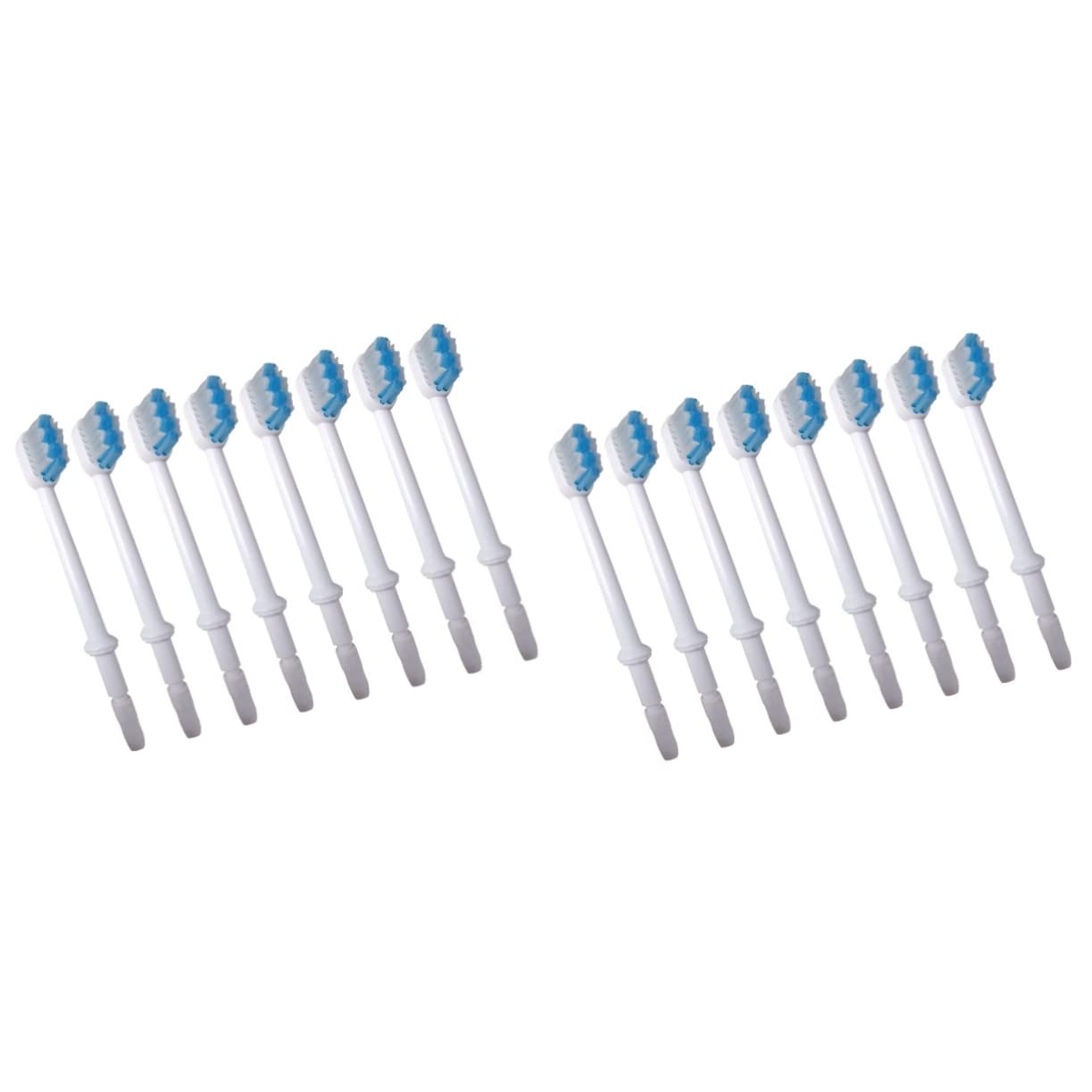 minkissy 16 Stk Ersatzbürstenköpfe für Mundduschen aufsteckbürsten oral zahnhygiene Ersatz-Zahnbürstenköpfe elektrische Zahnbürsten Zubehör für Mundduschen Bürstenkopf Düse Weiß