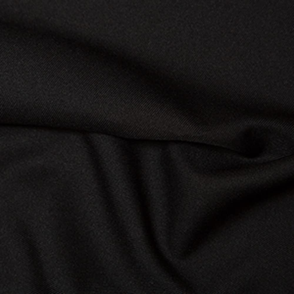 Oh Sew Crafty Limited Black Plain Polyester Twill Fabric 150Cm Wide Dressmaking Material (Per Metre) (Black)
