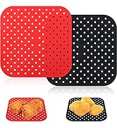 Trifecta Silicone Air Fryer Liners Non Stick and Easy Clean Air Fryer mats, Pad, Accessories Parc...