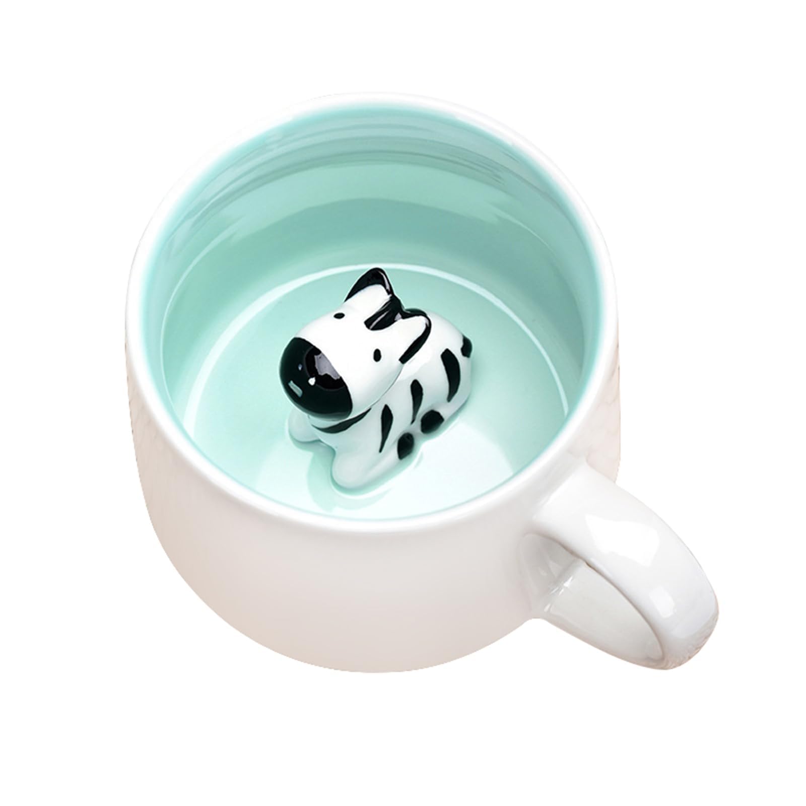 soulnioi Cute Mug 3D Animal Ceramic Coffee Tea Cup with Handle, Handmade Animal Figurine Ceramics Cup for Coffee,Tea,Milk