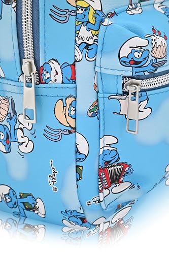 Fast Forward Smurfs Backpack for Women, Men, Boys, Girls, Unisex | Cute PU Leather 10" Smurfs Mini Backpack Purse Shoulder Purse | Smurfs Bag and Smurfs Accessories4