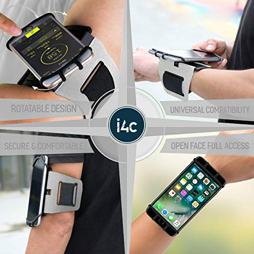 360° Rotatable Sports Running Armband For Iphone Xr, Xs Max, 8, 8 Plus, 7, 6, Samsung Galaxy A8, S9, S8, S6 Edge, Note, Lg; Cell Phone Arm Holder For Men & Women With Free Extender Strap (Reflective) #TOP4