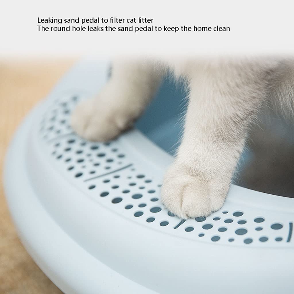 TOMYEUS Lettiera per Gatti Scatola di lettiera Semi-allegata Grande Box Deodorante a Prova di Spruzzi WC Semplice e Facile da Pulire for lettiere Gattino Toilette per Gatti (Size : F)