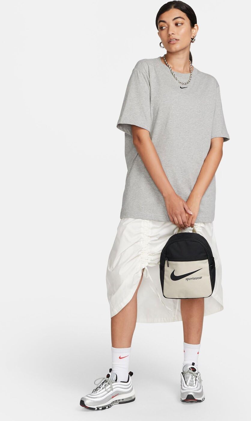 Nike Plecak damski W Nsw Futura Mini Bkpk - Plaid, Black/Lt Orewood Brn/Black, FB2859-010, MISC, Black/Lt Orewood Brn/Black, 6, sport