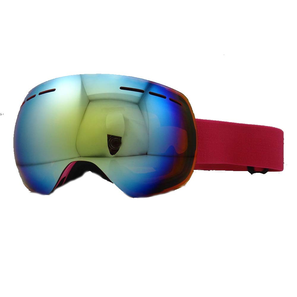 Veste de ski imperméable Lunettes de ski d'hiver chaudes Lunettes de ski doubles antibuée Lunettes de ski magnétiques sans cadre pour adultes Lunettes de ski pour un transport facile de vos skis