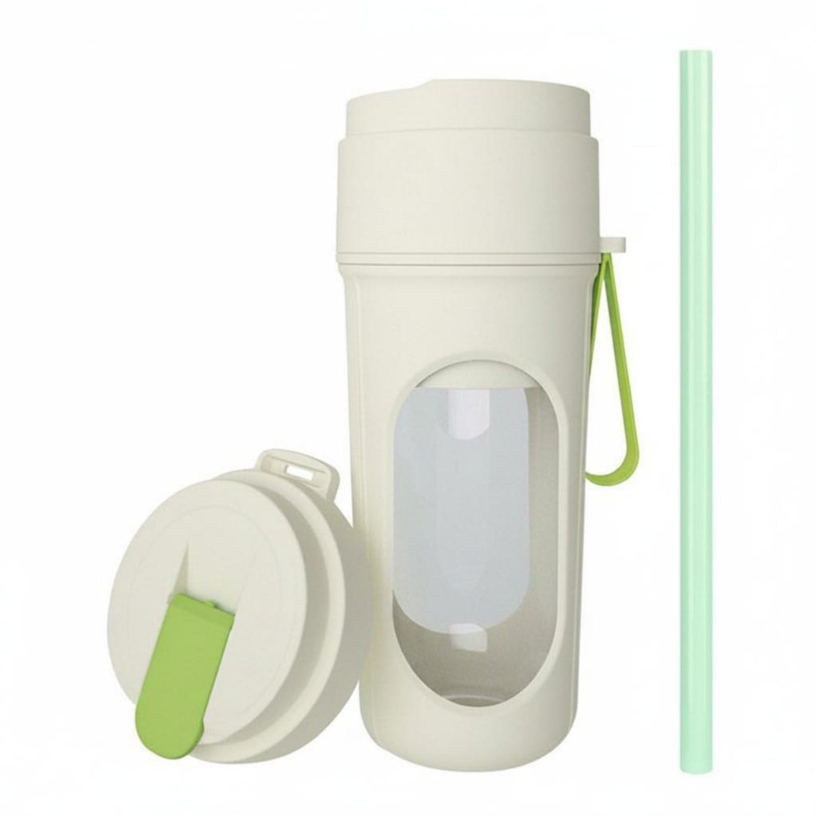 Single-Button Operation Rechargeable Juicer Cup USB-C Charging Portable Blender 12-Blade Design Personal Blender Double Lid for Travel, Office, Gym, Outdoor, Green-image-24