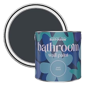 Rust-Oleum Grey Water-Resistant Bathroom Wall & Ceiling Paint - Anthracite (RAL 7016) 2.5L